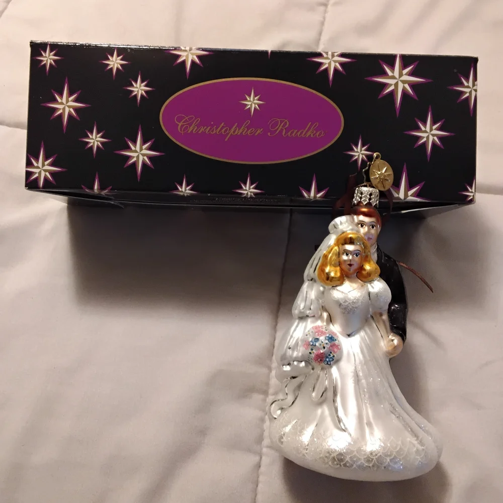 Vintage Christopher Radko Perfect Couple Christmas Ornament